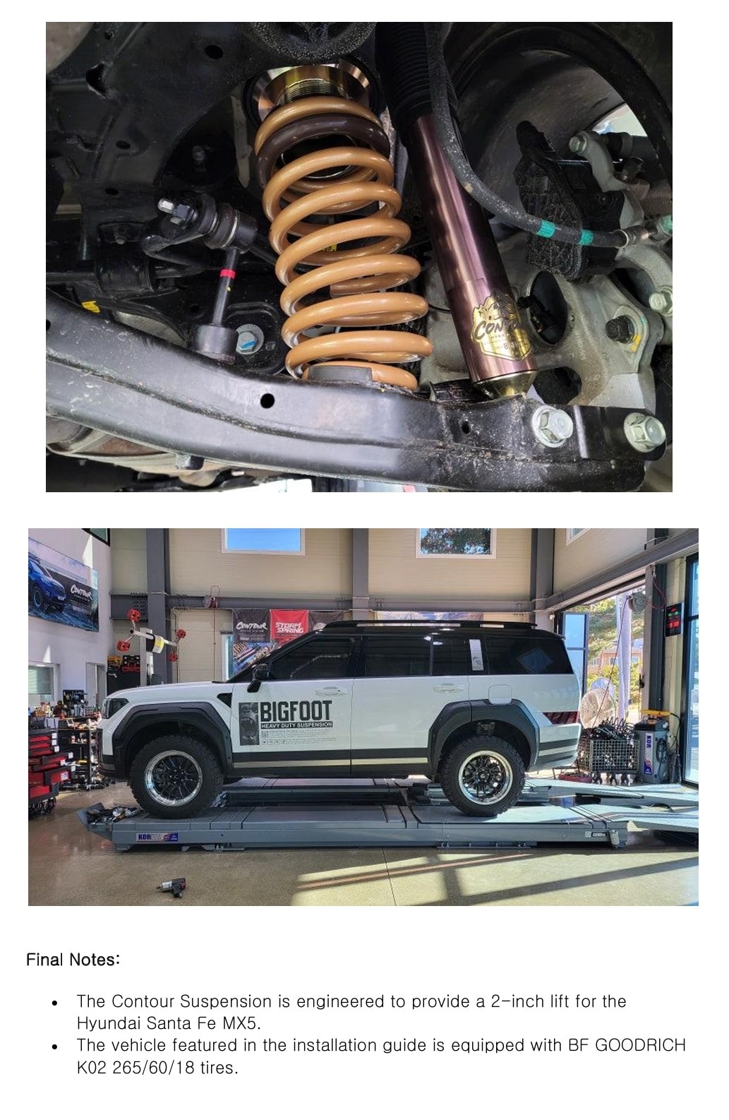 SANTAFE 5G MX5 BIGFOOT CONTOUR INSTALLATION 7